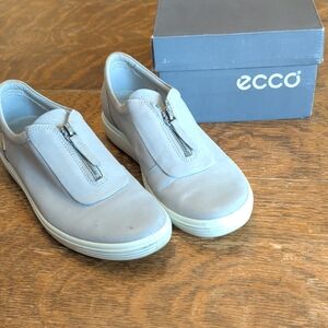 ECCO Gray Zippered Slip-On Shoes